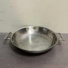 All-Clad Stainless Steel 10" Diameter Double Handle Paella Pan Skillet - No Lid