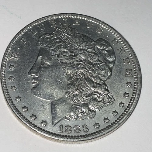 1883 Morgan Silver Dollar About Uncirculated Plus