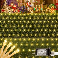 Net Mesh Waterproof String Lights,360LED 13ft x 5ft Christmas Net Lights, 8 M...