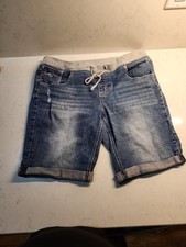 Justice Girls' Denim Knit Waist Shorts