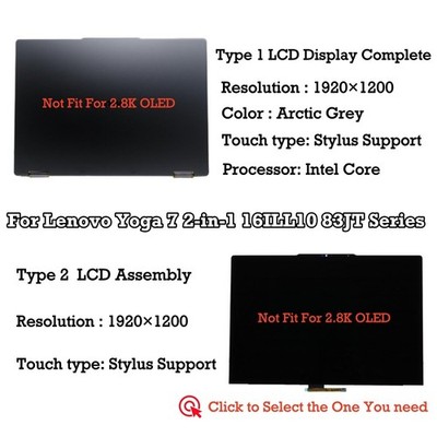 Lenovo Yoga 7 2-in-1 16ILL10 83JT000AMX FHD+ LCD Anzeige Vollständige Montage