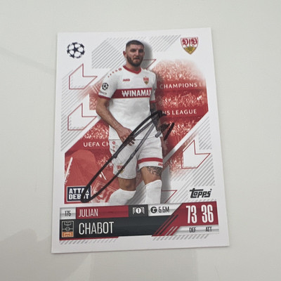 Topps Match Attax Julian Chabot VfB Stuttgart UEFA Champions League Autogramm