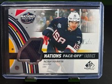 2025-26 SP GAME USED 4 NATIONS FACEOFF FABRICS NOAH HANIFIN #4N-NH