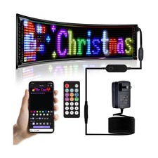LED Sign,Programmable LED Sign,Flexible Scrolling LED Message Display,Bluetoo...