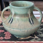 1931 Roseville Pottery Montacello 4" Blue-Green Vase 555-4 Arts and Crafts
