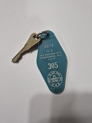 VTG Days Inn Hotel Motel Room Key Fob & Key #305 Birmingham Al