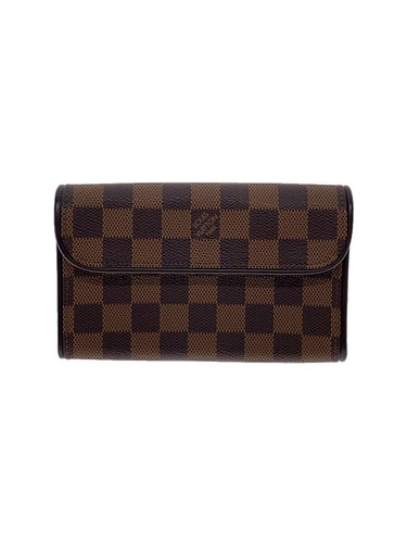 Louis Vuitton Pochette Florentine Damier Ebene Brown PVC Used From Japan