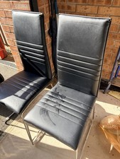 2 x Black Dinning Chair - Good Used Condition