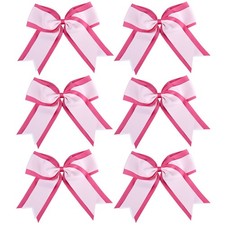 8 Inch 2 Colors Cheerleader Bows 2 Layers 6 Pcs Ponytail Holder Cheerleading ...