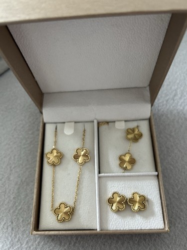 Coffret Bijoux Collier Et Boucles D'oreilles En Acier Inoxydable - Neuf Sans étiquette