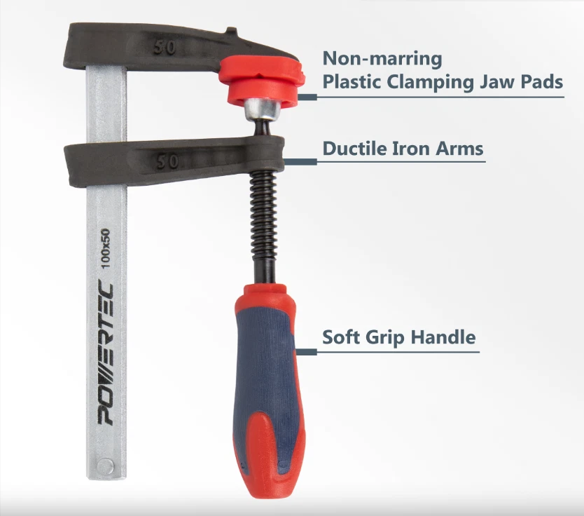 F Clamps 4-1/4 x 2 330 lbs Capacity 2PK - Image 3 of 4
