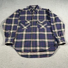 Vintage Woolrich Flannel Shirt Mens M/L Plaid Button Up Long Sleeve Made In USA