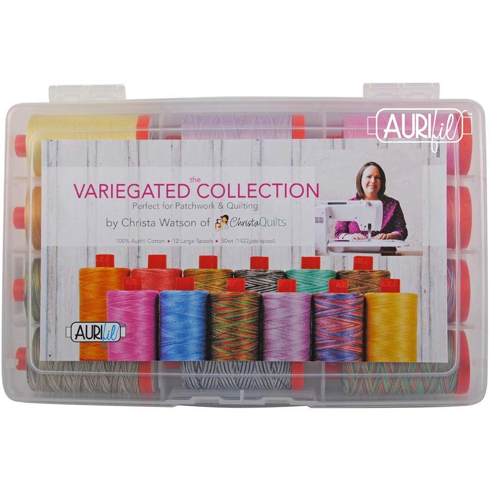 Sample Thread Plastic Variegated Thread Kit 12 Large Spools 50 Weight CW50VC12 Assorted | eBay
