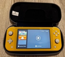 Nintendo Switch Lite Yellow Handheld Console with Carrying Case Without charger
