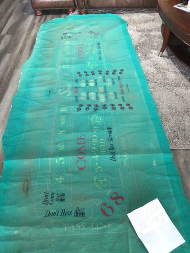 1950-60s THE SANDS CRAP TABLE COVER USED BY FRANK SINATRA LETTER AUTHENTICITY