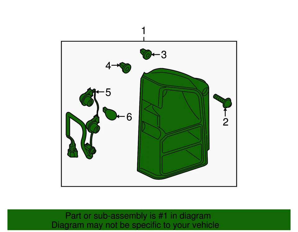 Nissan Pathfinder 2005-2012 genuino - Conjunto de lámpara combinado 26555-EA525 Foto 2 de 2