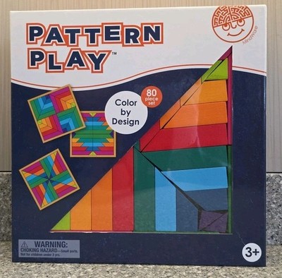 Pattern Play Color By Design Game 2020 Wooden Pieces Mindware Complete