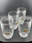 Set Of 4 Williamsburg Holly Days Highball Hand Blown Clear Glasses 16 oz  — photo 6