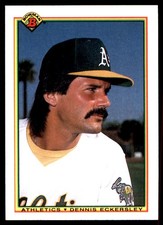 Dennis Eckersley 1990 Bowman #451 Athletics MLB READ FREE SHIPPING AutographDen