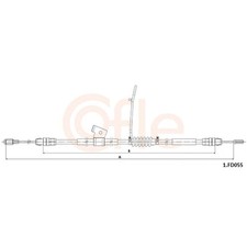 1x ORIGINAL® Cofle Seilzug, Feststellbremse Links für Ford TRANSIT V363 Kasten