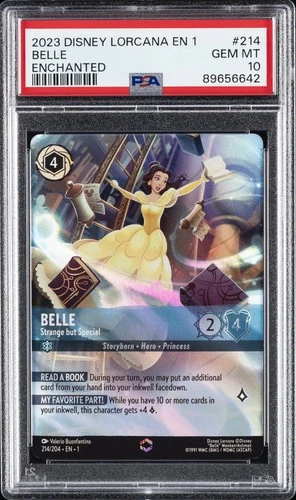 2023 DISNEY LORCANA EN 1-THE FIRST CHAPTER BELLE - STRANGE BUT SPECIAL PSA 10