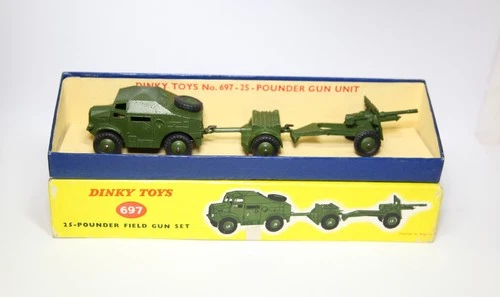 Dinky 697 25 Pounder Field Gun Set In Original Box - Excellent Vintage Lot 2