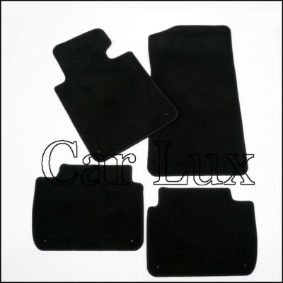 Set Di 4 Tappetini In Velluto Per BMW Serie 3 E46 - 800g/m² - Colore Grigio - Fissaggi Inclusi