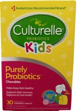 Sealed Culturelle kids Purely Probiotics 30 chewable tablets Berry flavor 11/25