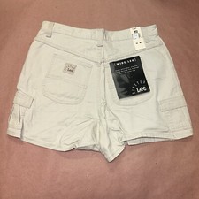 Vintage 1990  s Womens Rivited Lee, Wide Leg Khaki Shorts, Deadstock NWT, Size 16