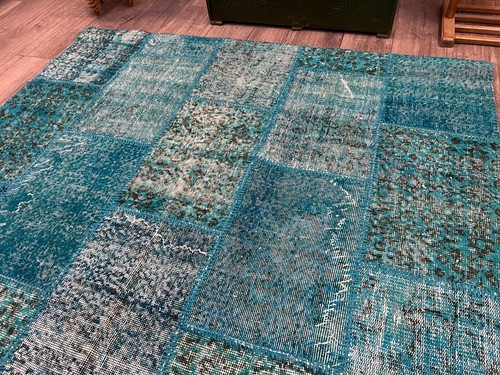 Patchwork Area Rug, Large Turkish Rug, Vintage Turkish Rug, 5.6 x 7.8 ft - Picture 8 of 11
