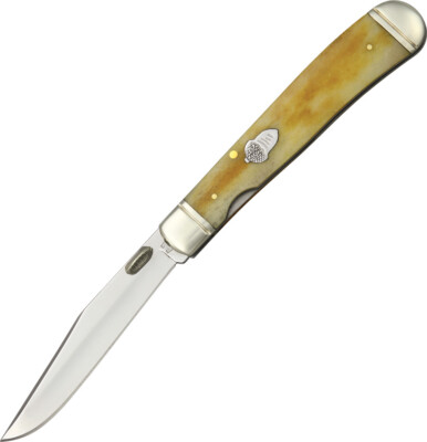 New Rough Ryder TrapperLock KD07 SMOOTH TOBACCO BONE