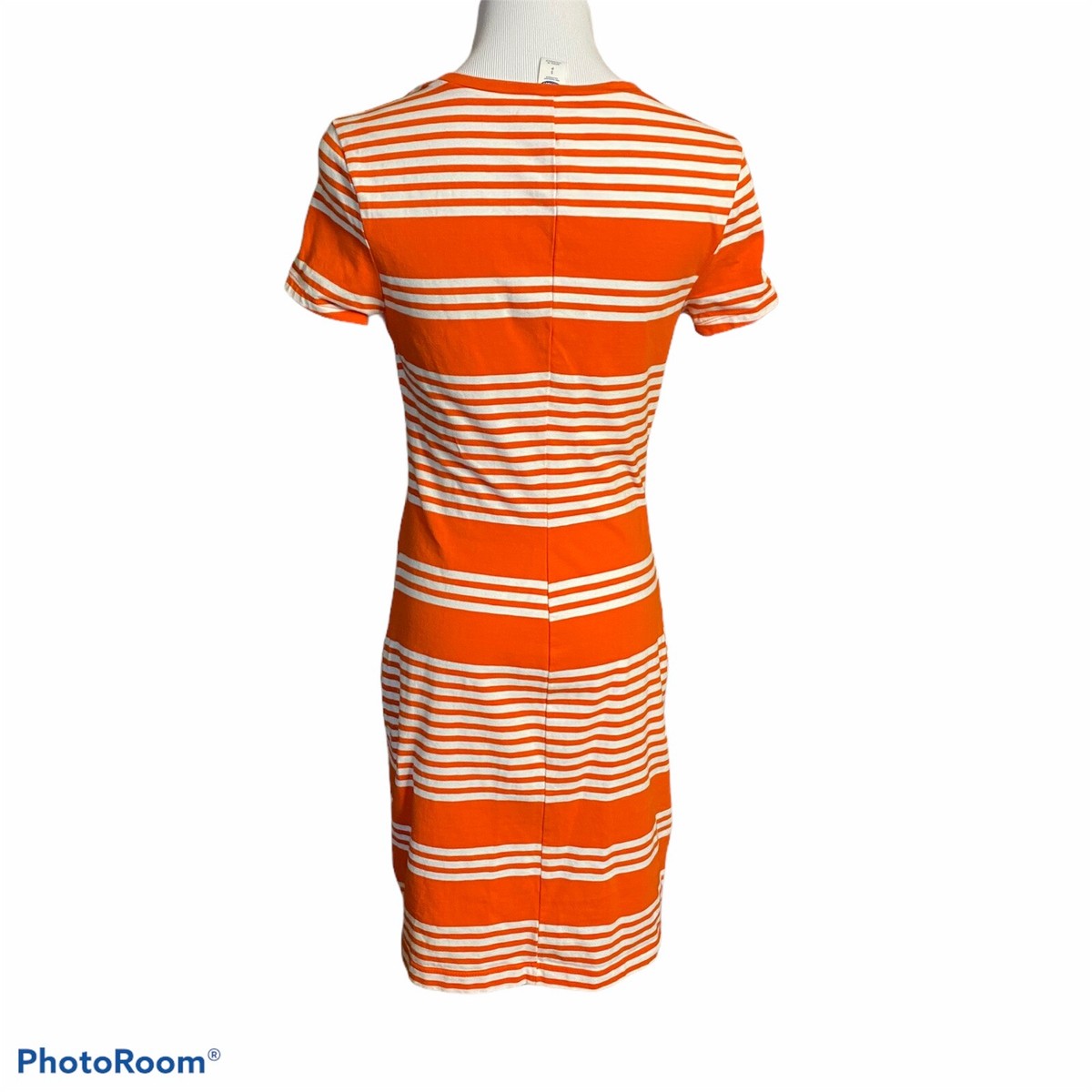white and orange striped dress Old Navy orange and white striped dress size SP