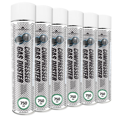 6x AABCOOLING H&O Compressed Gas Duster 750-ml DRUCKLUFT REINIGUNG PC REINIGER