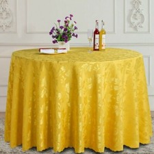 Jacquard Nappe de Table Ronde Polyester Nappe Tissu Hôtel Repas Fête Déco