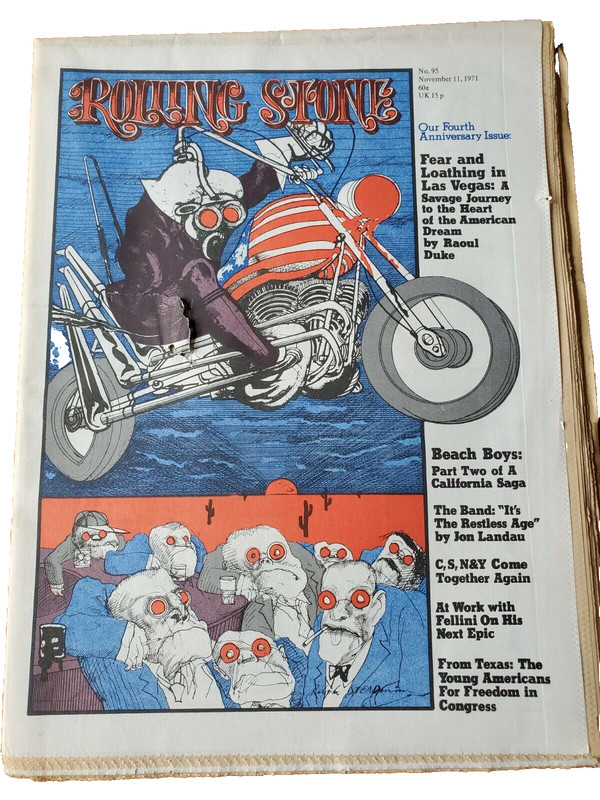 Rolling Stone November 11 1971 #95 Fear and Loathing Las Vegas Hunter S Thompson