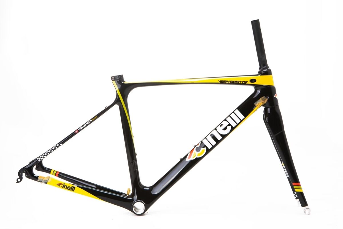 Cinelli Very Best Of Carbon Frame set Yellow | eBay Cinelli Very Best Of Carbon Frame set Yellow | eBay
