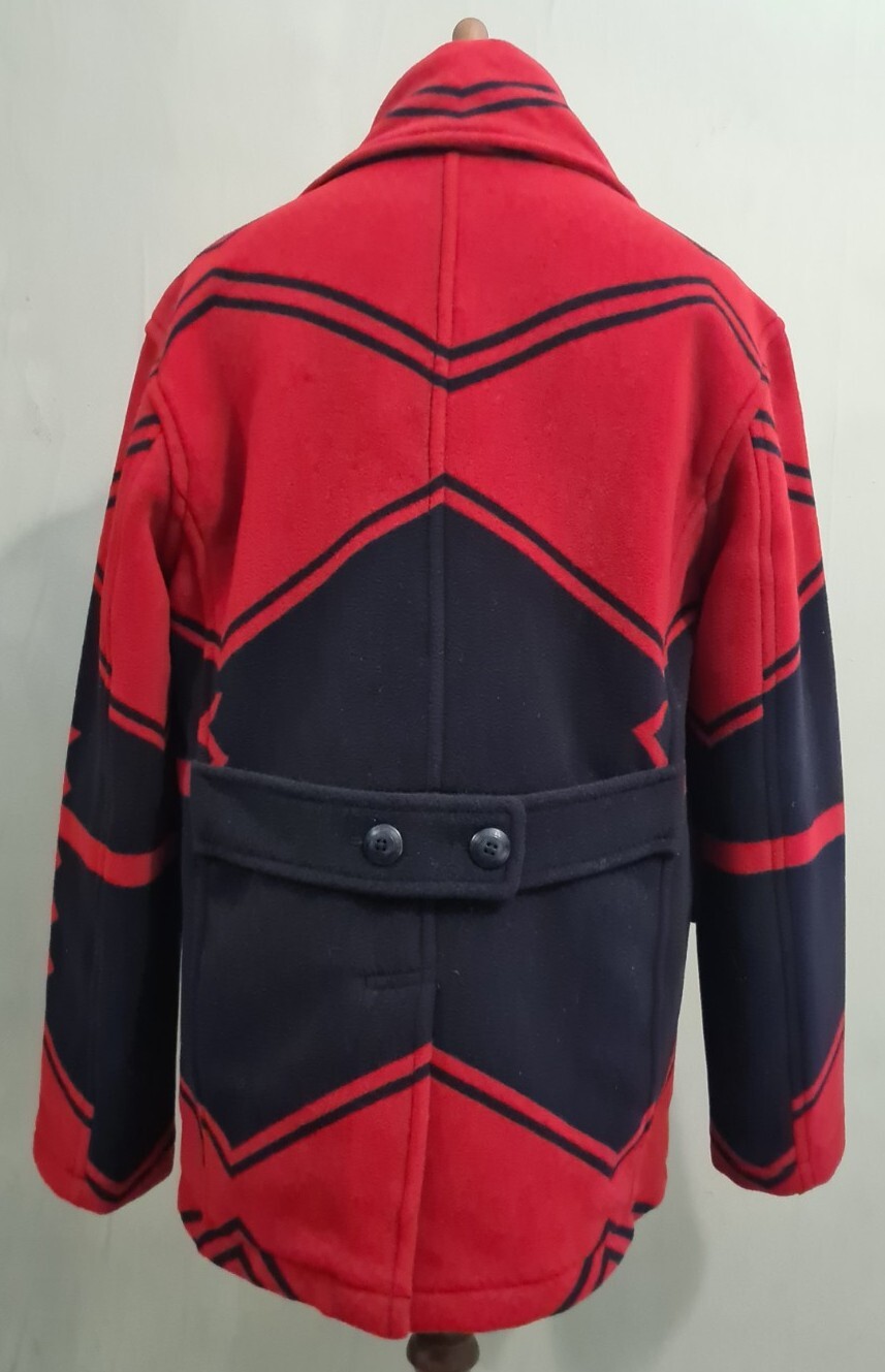 Polo Ralph Lauren Aztec Southwestern Navajo Ranch Peacoat Jacket Red Black Small image 6