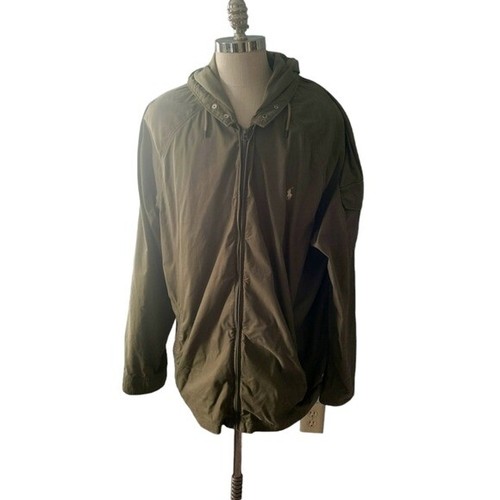 Polo Ralph Lauren Army Green Hooded Jacket Size 3XLT - Picture 4 of 6