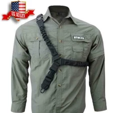 Tactical One Single Point Sling Strap Bungee Rifle Gun Sling with QD Buckle