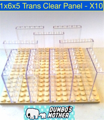 LEGO 1x6x5 Panel Trans Clear Wall Building Glass Window Tranparent