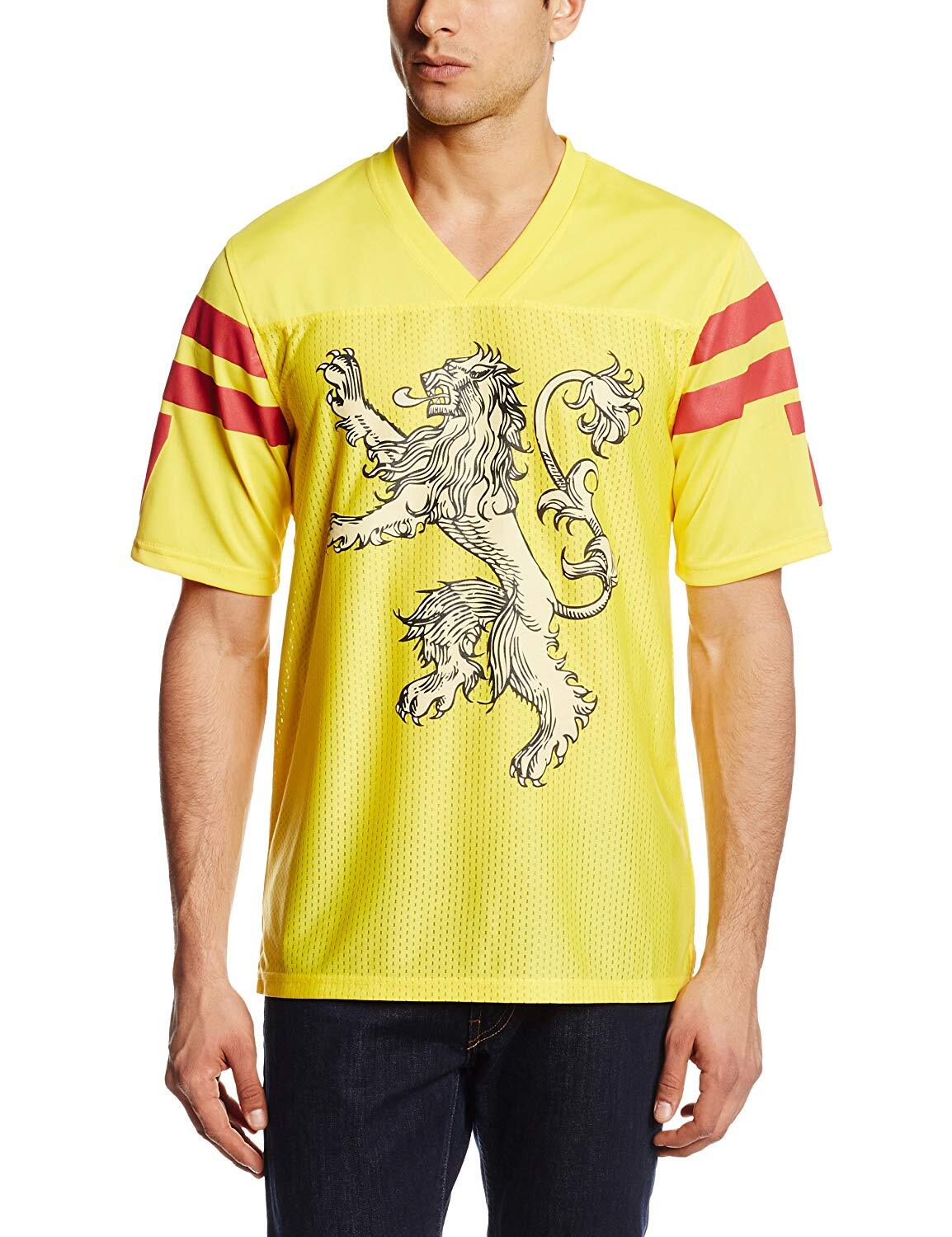 Мужская желтая спортивная футбольная майка дома Ланнистеров Игра престолов