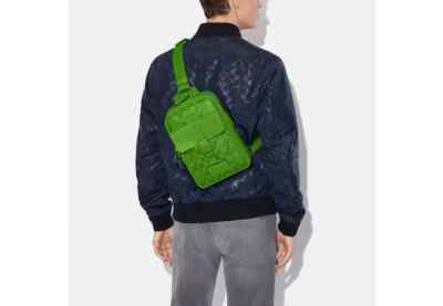 Coach Men's Neon Green Sling Track Pack 