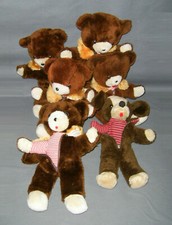 Teddybär Overall Jacke Streifen rot weiss anziehen 70er 80r Jahre vintage