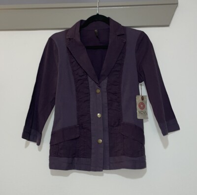 XCVI WoodWind Jacket (Stretch Poplin) In Flint SZ S NWT