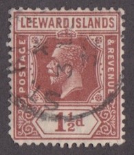 Îles Sous-le-Vent, 1929, 1,5d marron, SG64, Sc 66, d'occasion.