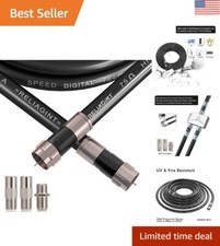 Durable 75 Ohm RG6 Coaxial Cable Extension Set - Weather-Resistant for HD TV