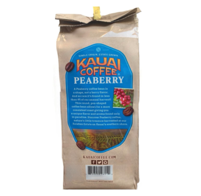 Kauai Coffee 100% Hawaiian Peaberry Whole Bean Coffee - 16