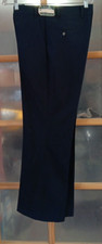 Vintage Polyester Pants Haband Navy Blue Leisure Slacks 60s Pinch Seamed 36X30