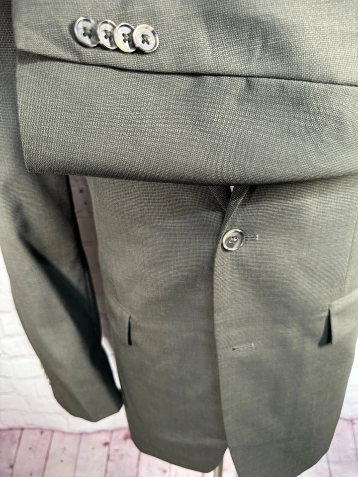 KENNETH COLE Hombres Marrón Lana ATHLETIC FIT Traje Abrigo Deportivo Blazer Chaqueta 42L Foto 4 de 4