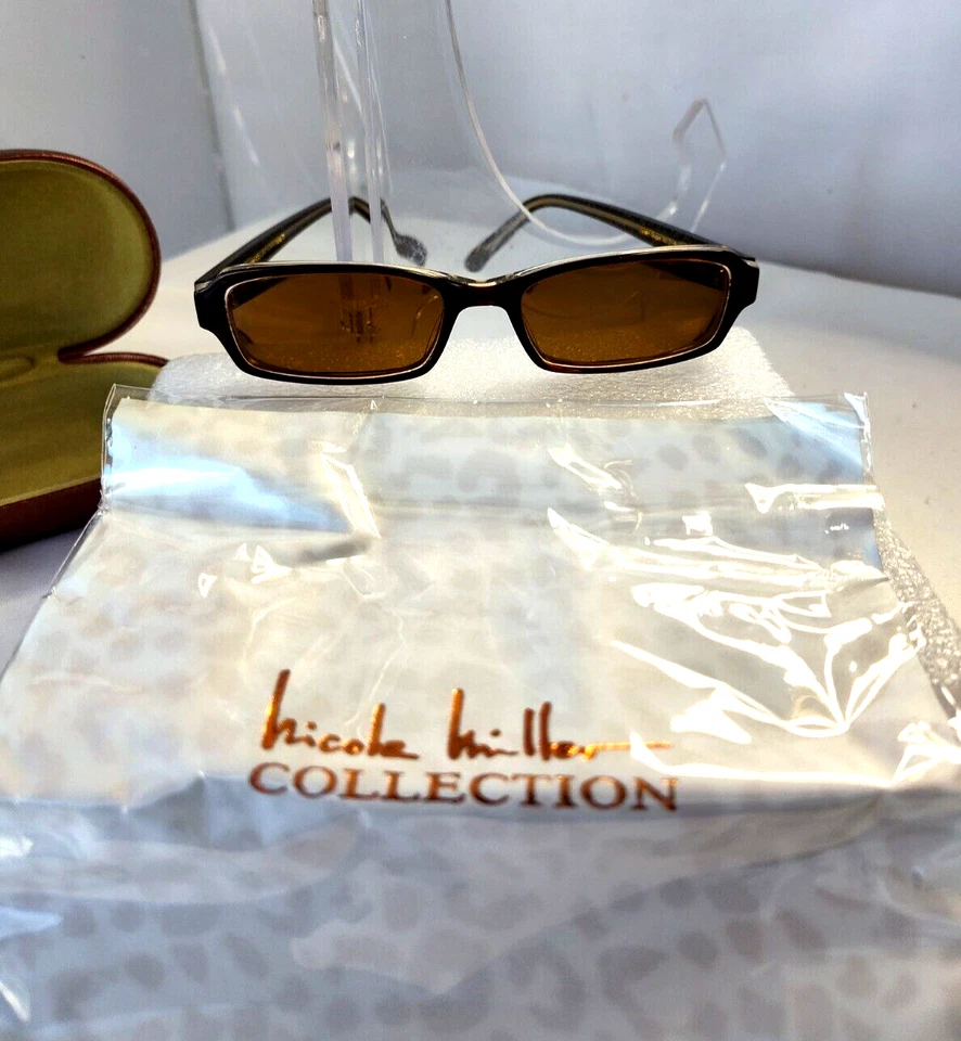 Monturas rectangulares de colección Nicole Miller Brown Sugar 50-16-135 Foto 4 de 4